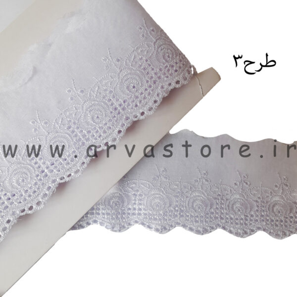 نوار کتان گلدوزی شده طرح 3