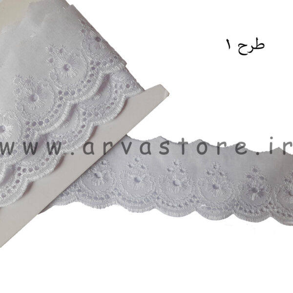 نوار کتان گلدوزی شده طرح 1
