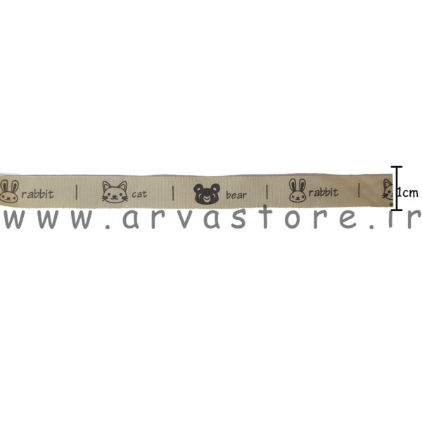 نوار کتان طرح دار حیوانات طول یک متر